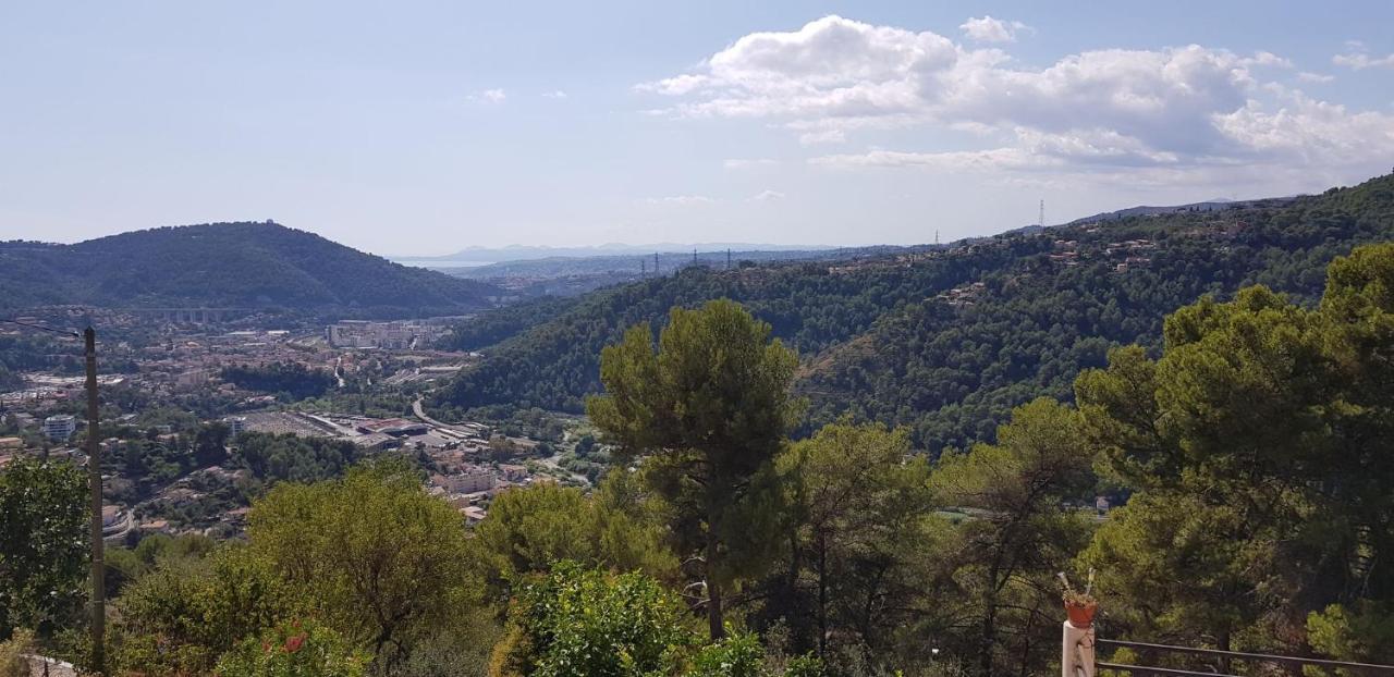 Drap Le Chalet De La Pierreraie Cote D'Azur Piscine Terrasse Et Vue Mer מראה חיצוני תמונה