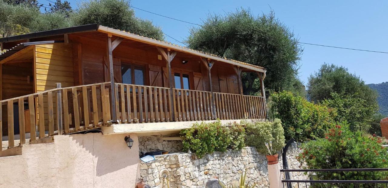 Drap Le Chalet De La Pierreraie Cote D'Azur Piscine Terrasse Et Vue Mer מראה חיצוני תמונה
